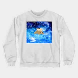 Little Pug and Sloth - Night Sky Crewneck Sweatshirt